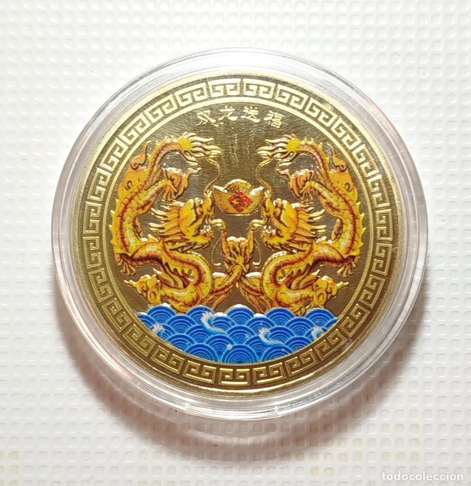 Material numism&aacute;tico: MONEDA . MEDALLA CONMEMORATIVA . DESAFIO DEL DRAGON - Foto 1