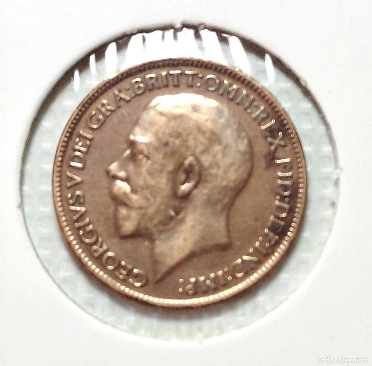 Material numism&aacute;tico: EUROPA . INGLATERRA . GEORGIUS IV . 1 FARTHING 1917 - Foto 1