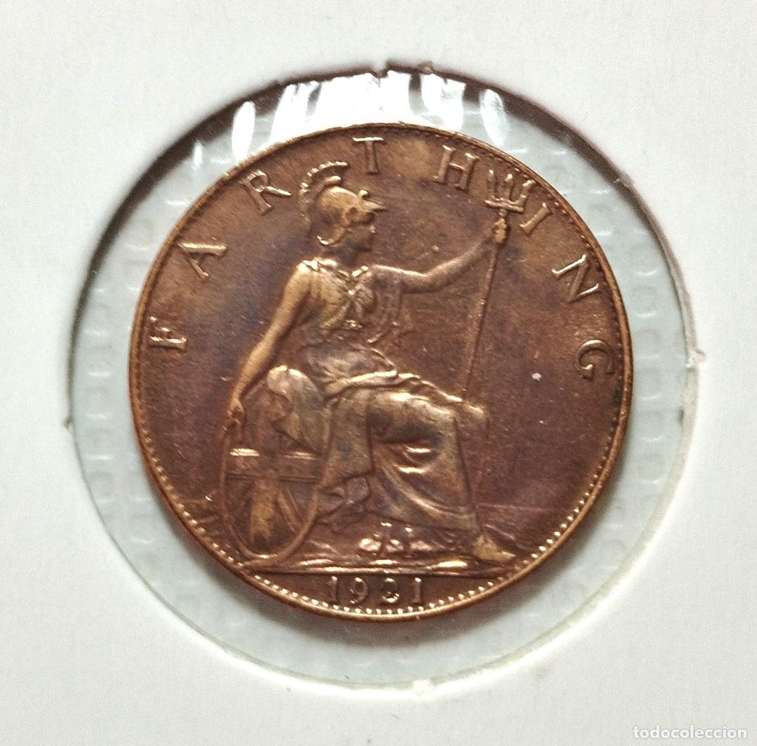 Material numism&aacute;tico: EUROPA . INGLATERRA . GEROGIUS IV . 1 FARTHING 1921 - Foto 2