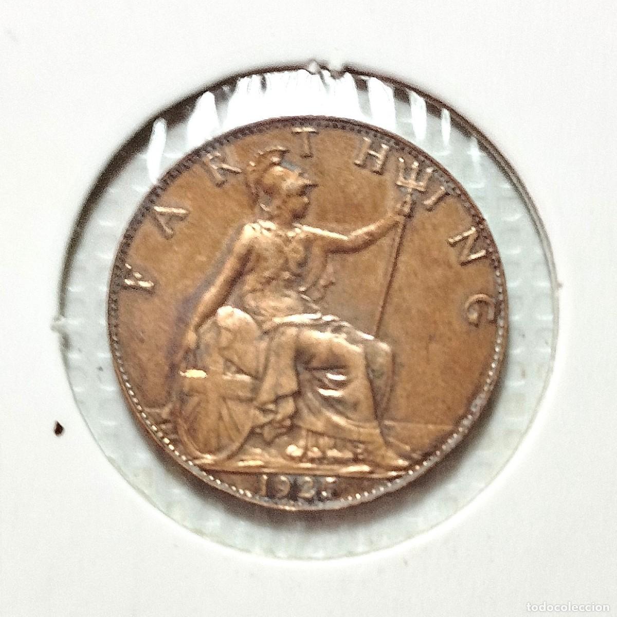 Material numism&aacute;tico: EUROPA . INGLATERRA - GEORGIUS IV . 1 FARTHING 1925 - Foto 2