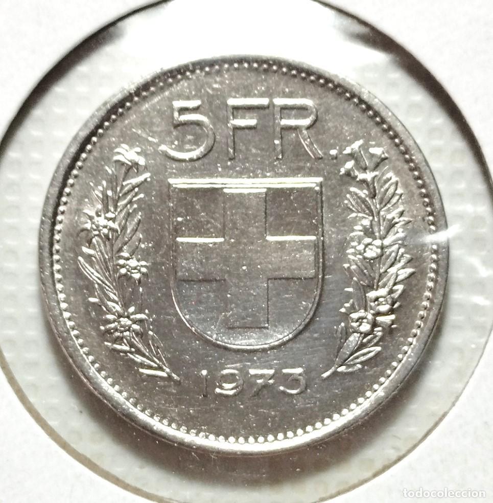 Material numism&aacute;tico: EUROPA . SUIZA . 5 FRANCOS 1973 - Foto 2
