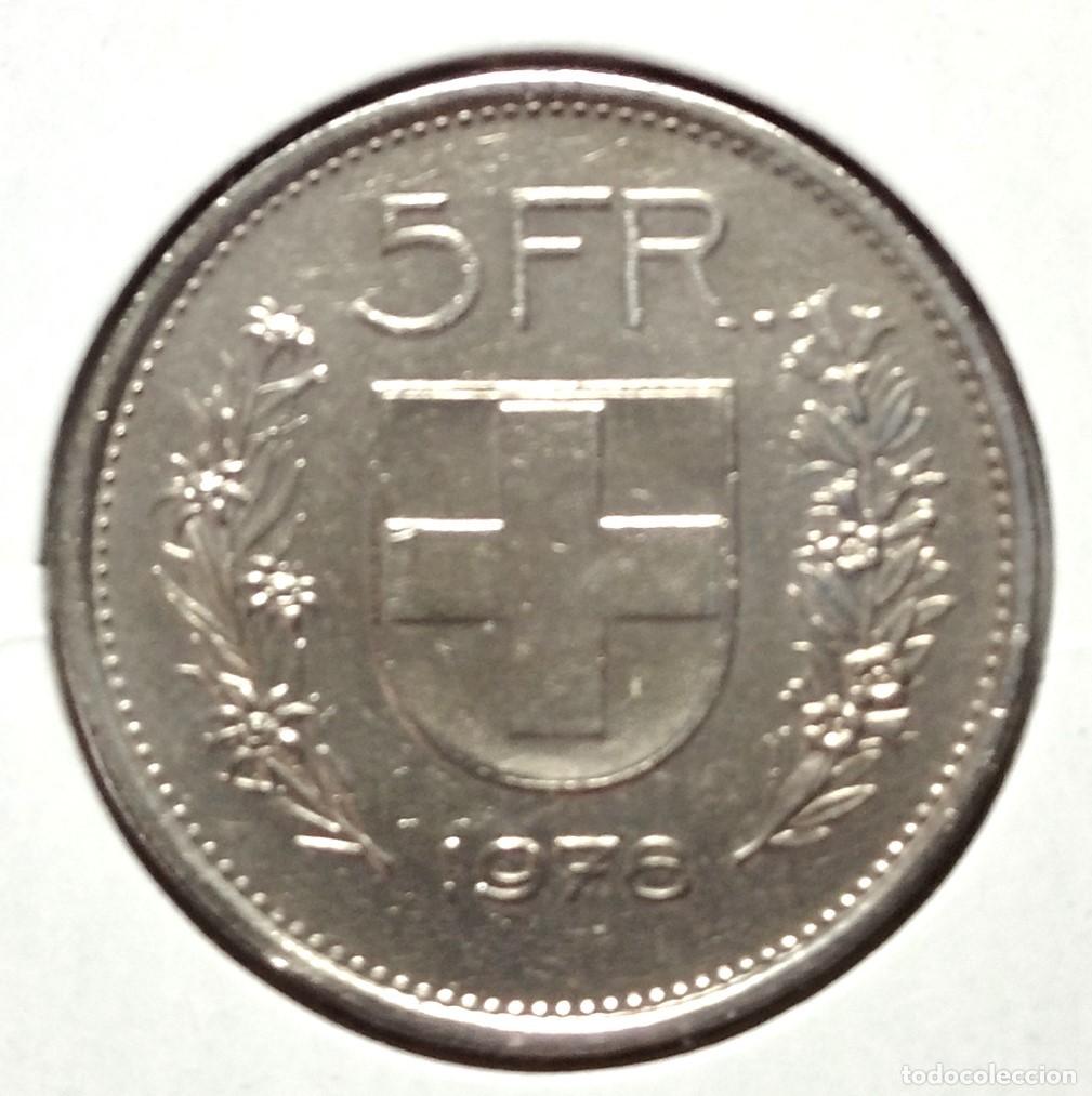 Material numism&aacute;tico: EUROPA . SUIZA . 5 FRANCOS 1978 - Foto 2