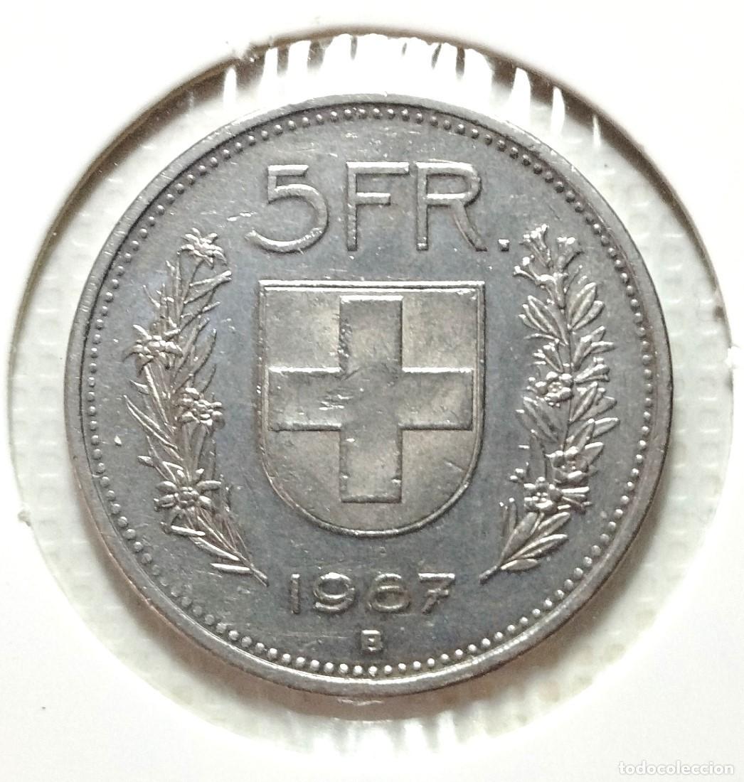 Material numism&aacute;tico: EUROPA . SUIZA . 5 FRANCOS 1987 - Foto 2