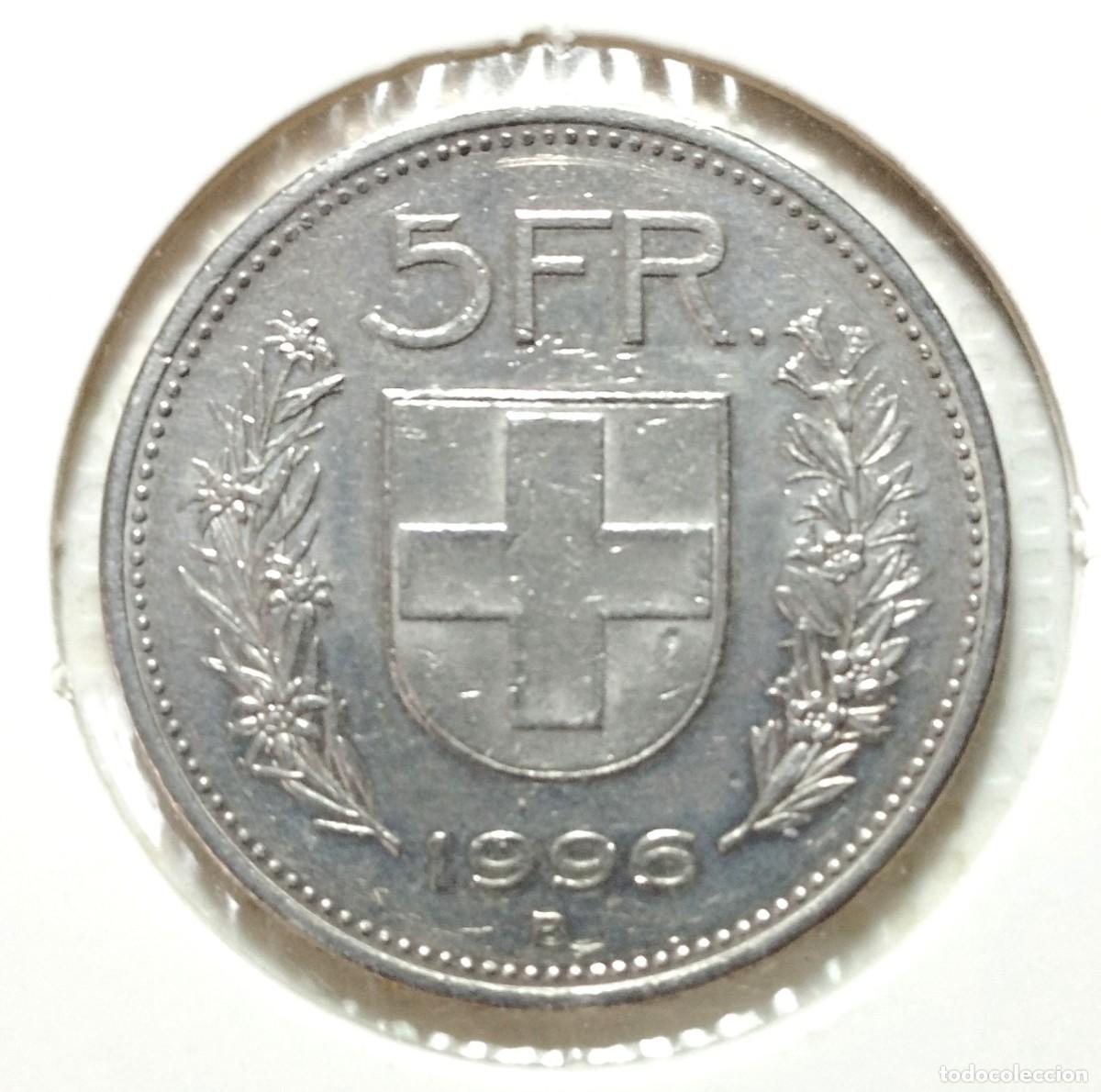 Material numism&aacute;tico: EUROPA . SUIZA . 5 FRANCOS 1996 - Foto 2