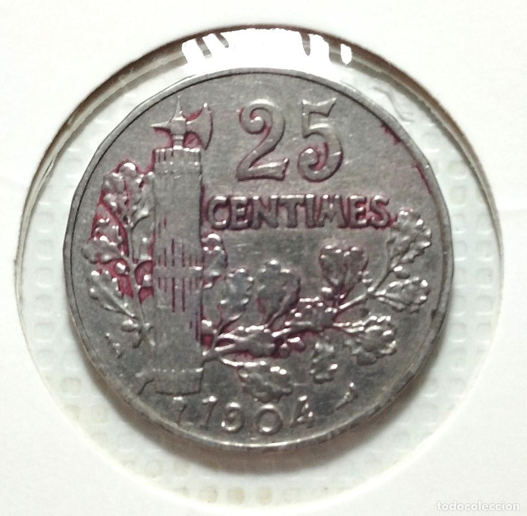 Material numism&aacute;tico: EUROPA . FRANCIA . 25 CENTIMES 1904 - Foto 2