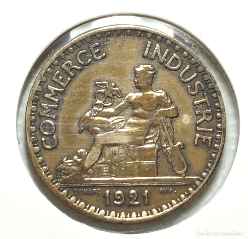 Material numism&aacute;tico: EUROPA . FRANCIA . 2 FRANCS 1921 . C&Aacute;MARA COMERCIO - Foto 1