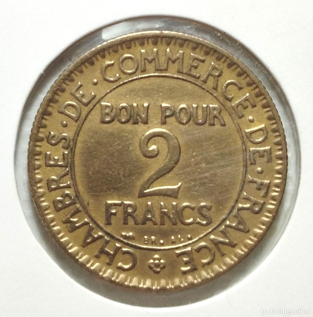 Material numism&aacute;tico: EUROPA . FRANCIA . 2 FRANCS 1925 C&Aacute;MARA COMERCIO - Foto 2
