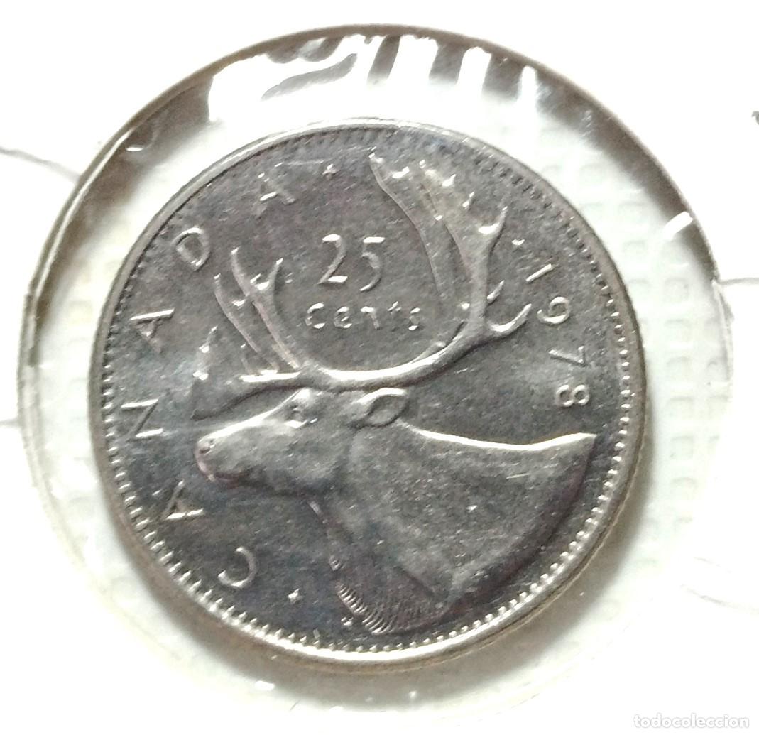 Material numism&aacute;tico: AMERICA . CANAD&Aacute; . 25 CENTS 1978 - Foto 2