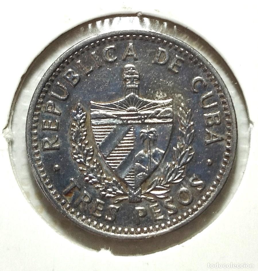 Material numism&aacute;tico: AMERICA . CUBA . 3 PESOS 1992 . CHE GUEVARA - Foto 2