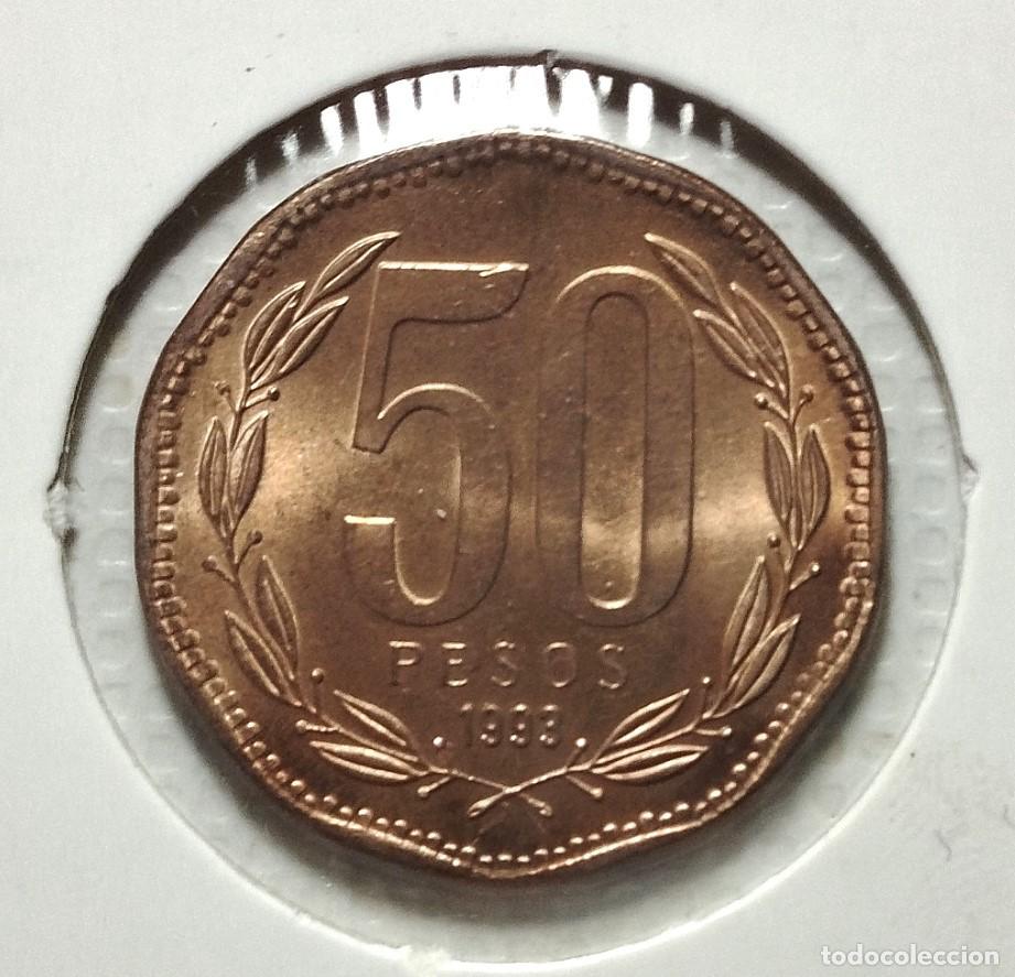 Material numism&aacute;tico: AMERICA . CHILE . 50 PESOS 1993 . SIN CIRCULAR - Foto 2