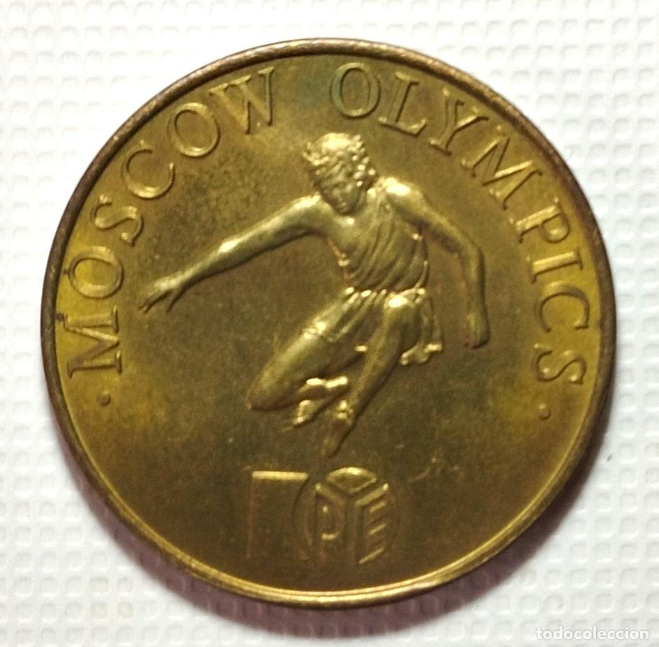 Material numism&aacute;tico: MONEDA . MEDALLA CONMEMORATICA . OLIMPIADAS MOSC&Uacute; 1980 - Foto 1