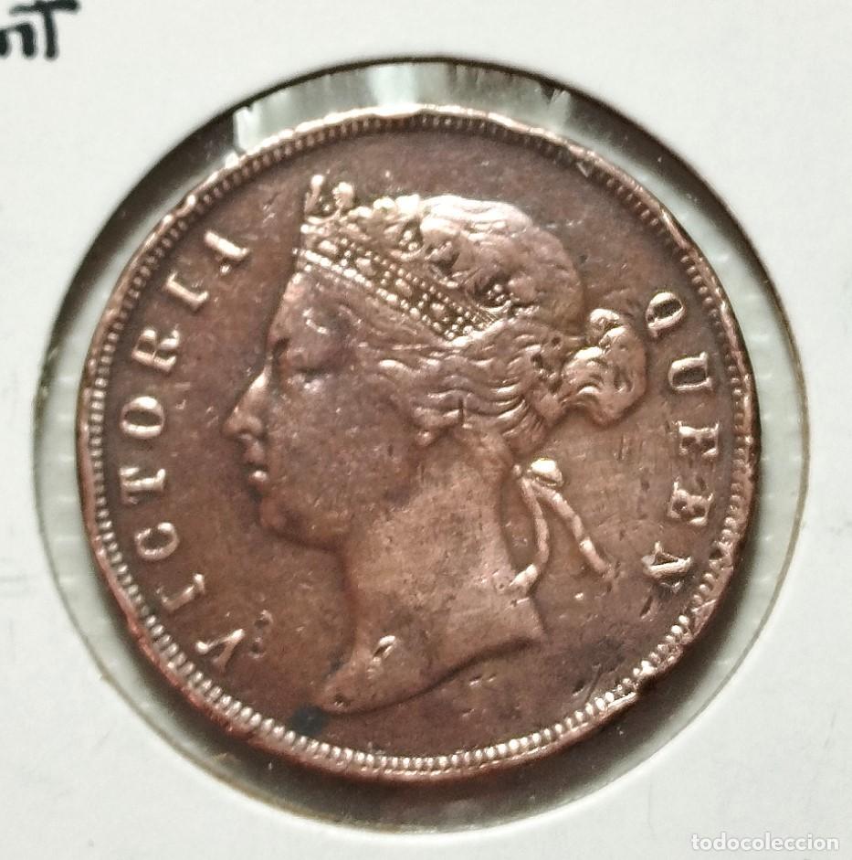 Material numism&aacute;tico: ASIA . SETTLEMENTS . 1 CENT 1874 - Foto 1