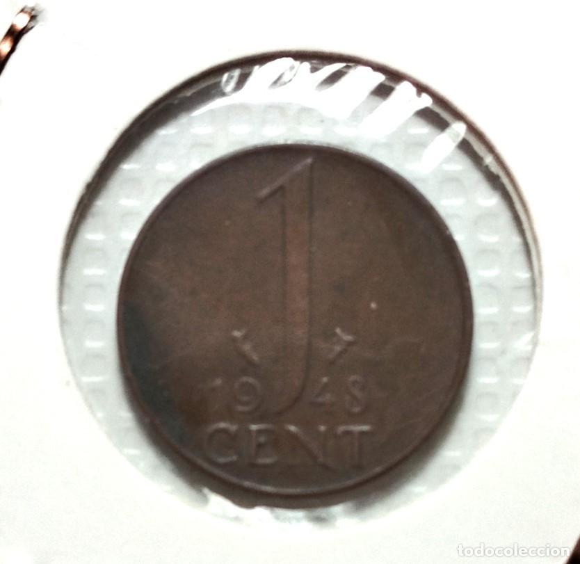 Material numism&aacute;tico: EUROPA . PAISES BAJOS . HOLANDA 1 CENT 1948 - Foto 2