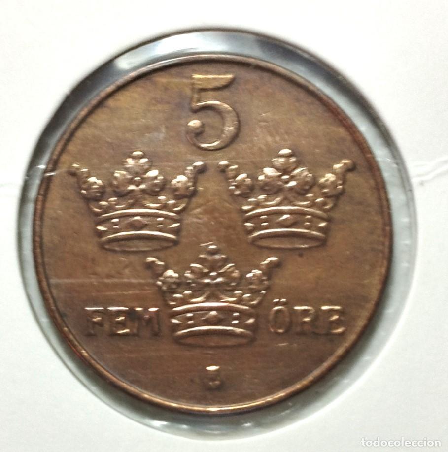 Material numism&aacute;tico: EUROPA . SUECIA . 5 ORE 1936 - Foto 2