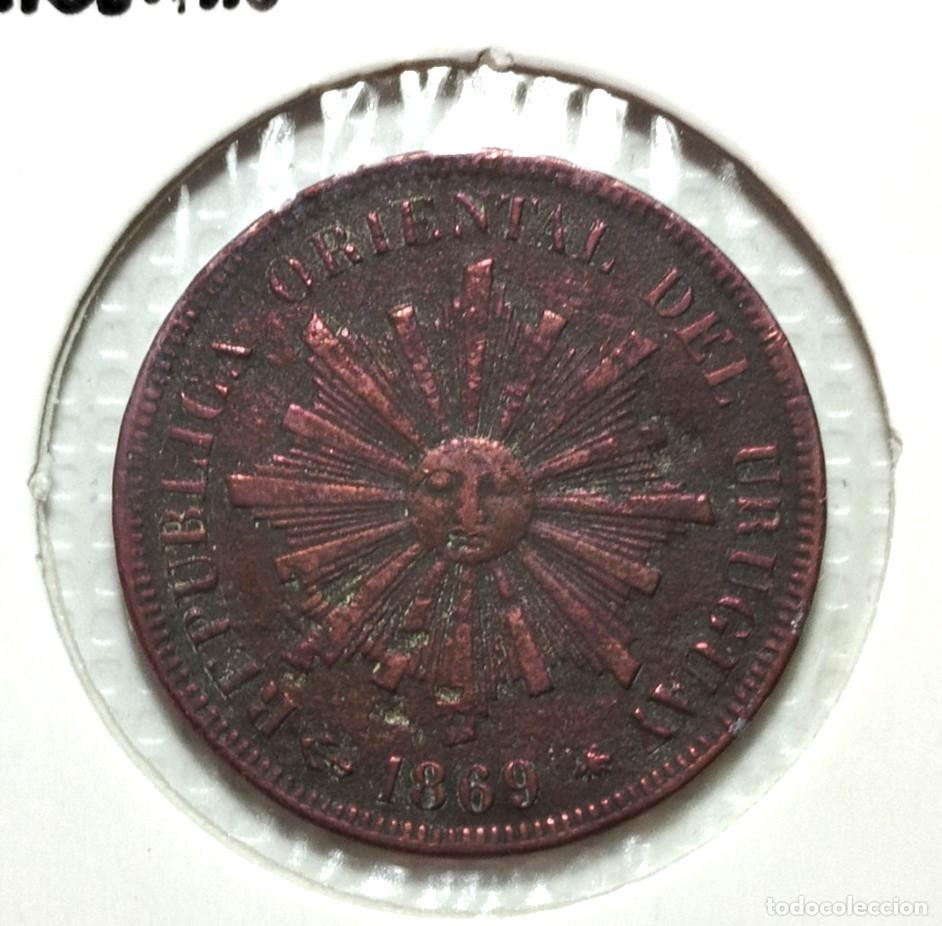 Material numism&aacute;tico: AMERICA . URUGUAY . 1 CENTESIMO 1869 - Foto 1