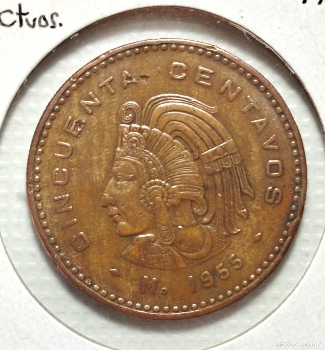 Material numism&aacute;tico: AMERICA . MEXICO . 50 CENTAVOS 1955 - Foto 1