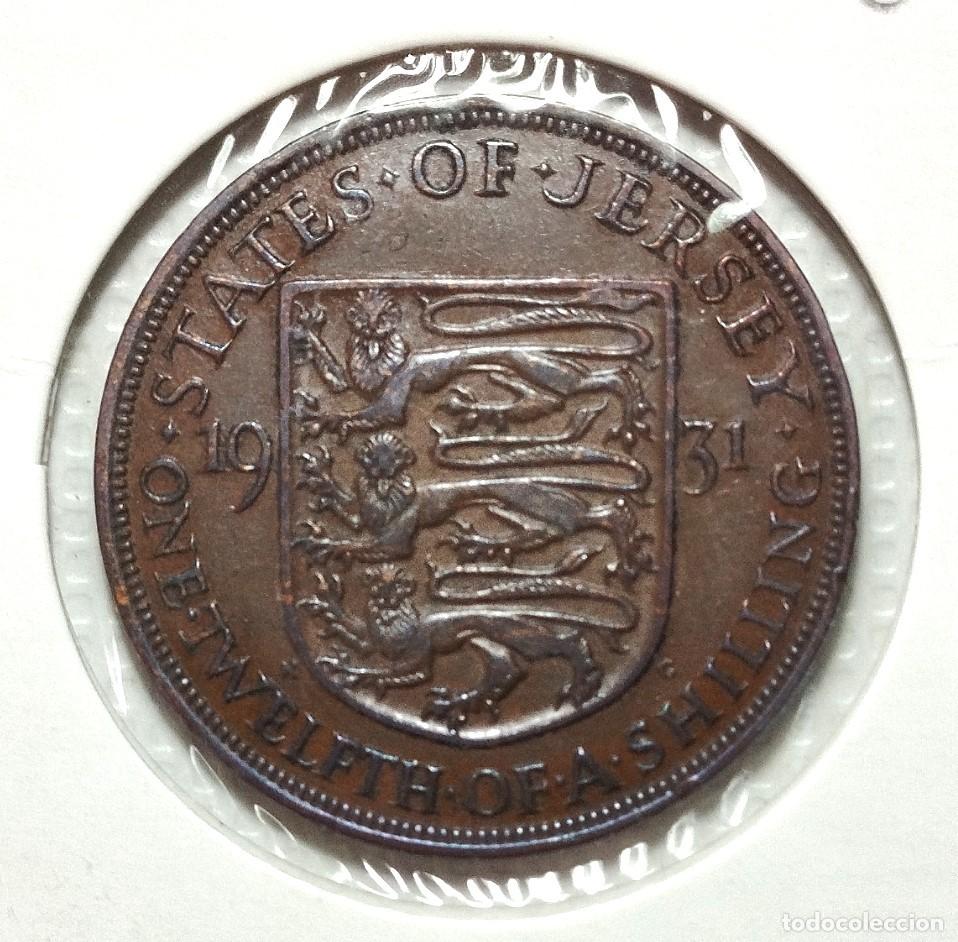 Material numism&aacute;tico: EUROPA . JERSEY . 1/12 SHILLING 1931 - Foto 2