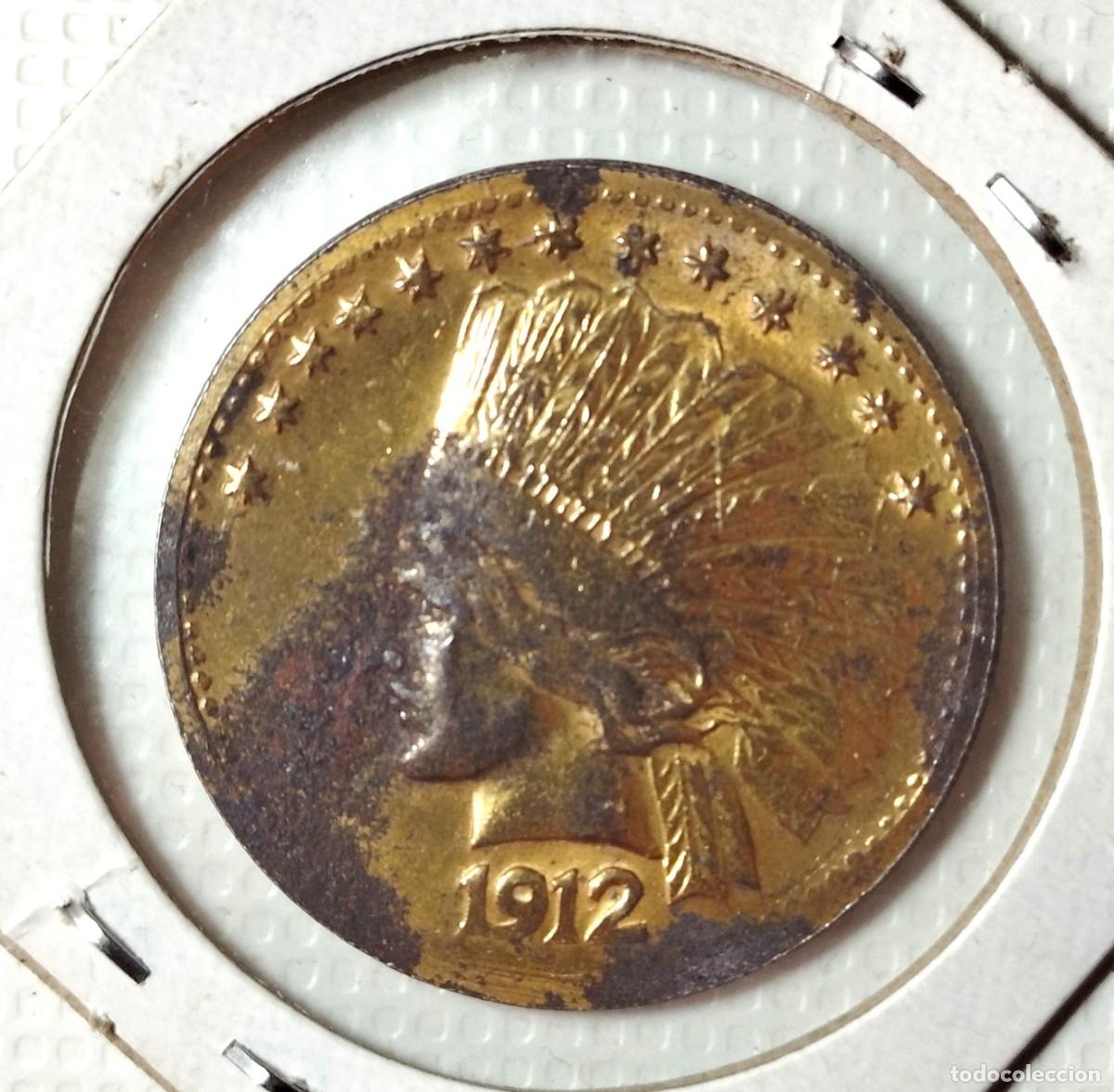 Material numism&aacute;tico: MONEDA. TOKEN DE DISNEYLAND . PARIS . ABUELA PATO - Foto 1
