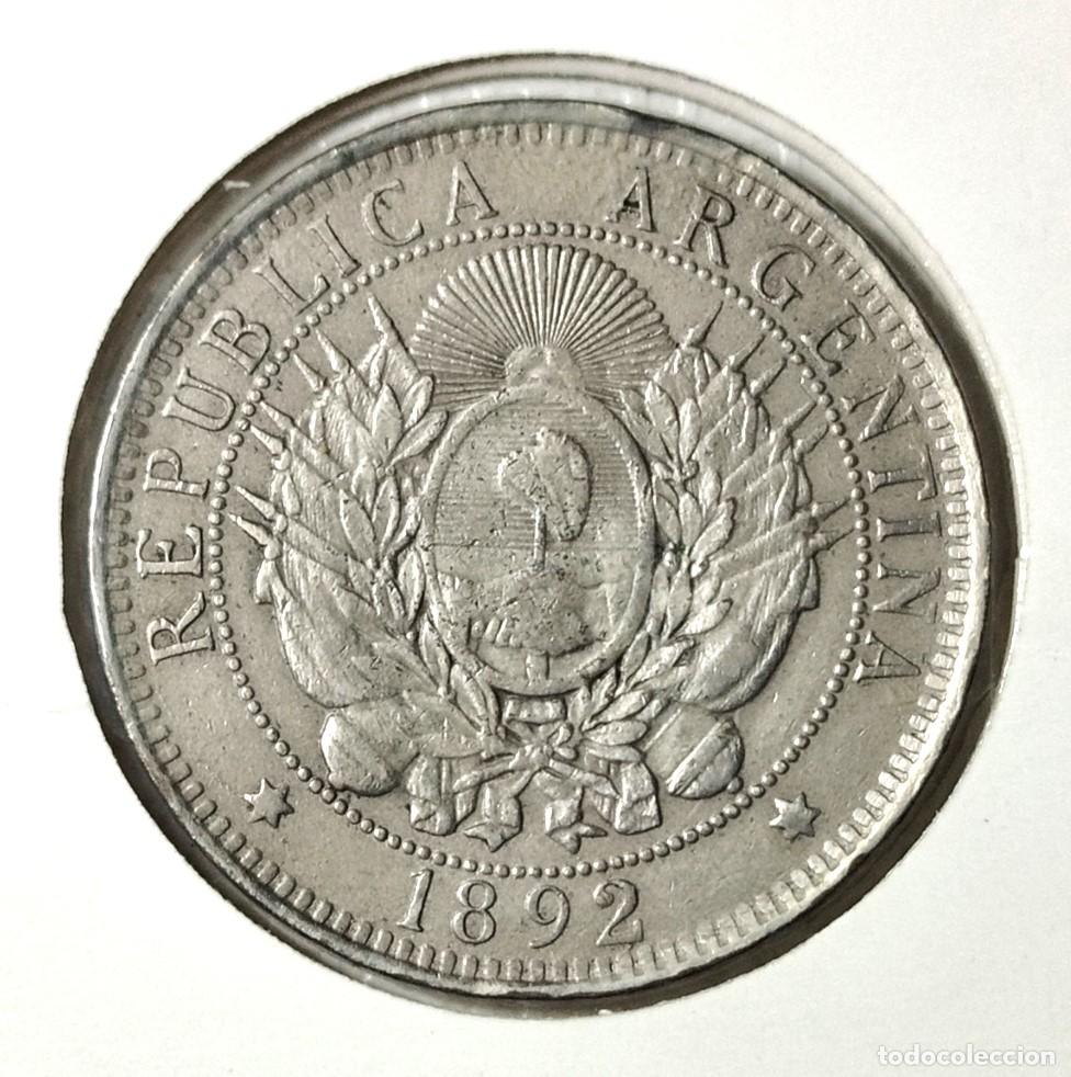 Material numism&aacute;tico: AMERICA . ARGENTINA . 2 CENTAVOS 1892 . - Foto 2