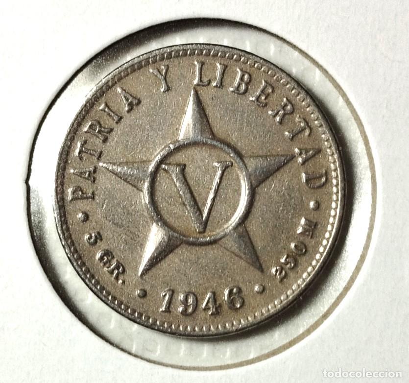 Material numism&aacute;tico: AMERICA . CUBA . 5 CENTAVOS 1946 - Foto 2