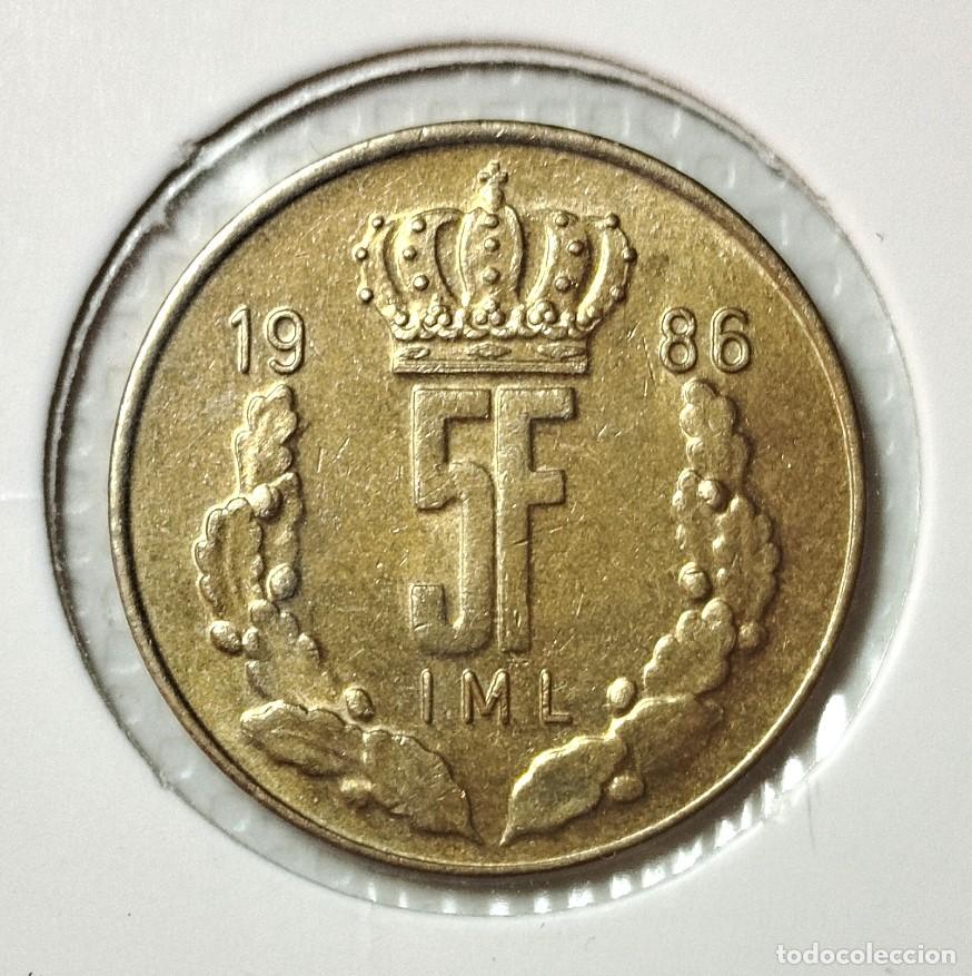 Material numism&aacute;tico: EUROPA . LUXEMBURGO . 5 FRANCS 1986 - Foto 2