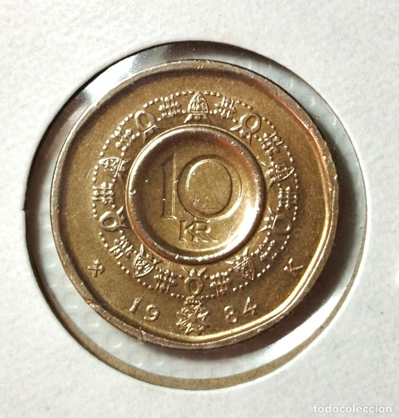 Material numism&aacute;tico: EUROPA . NORUEGA . 10 KRONES 1984 - Foto 2