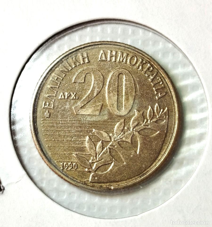 Material numism&aacute;tico: EUROPA . GRECIA . 20 DRACMAS 1990 - Foto 2