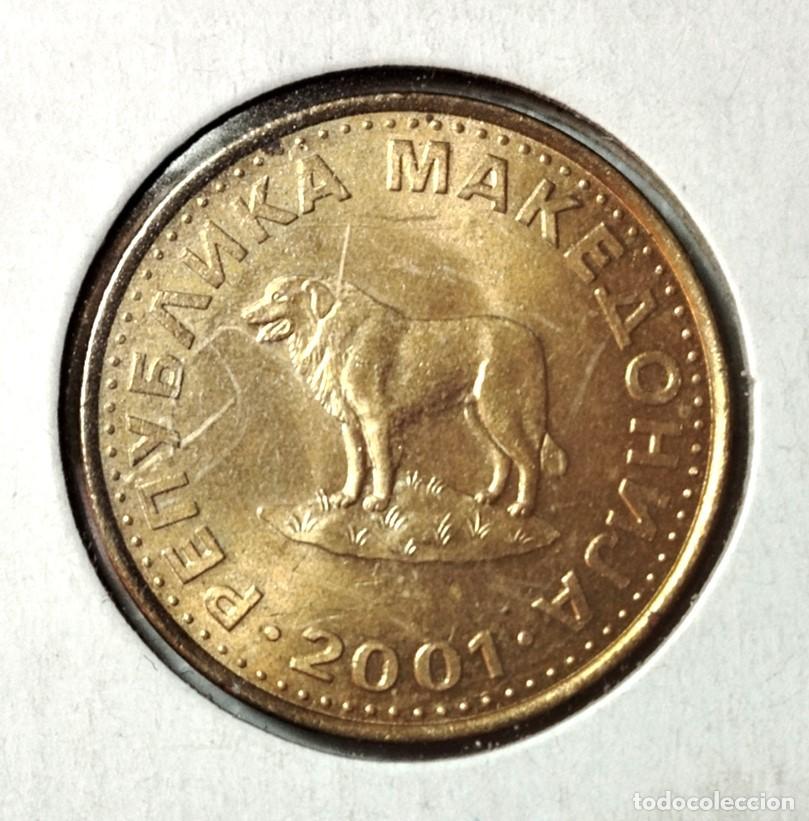 Material numism&aacute;tico: EUROPA . MACEDONIA . 1 DENARI 2001 . SIN CIRCULAR - Foto 1