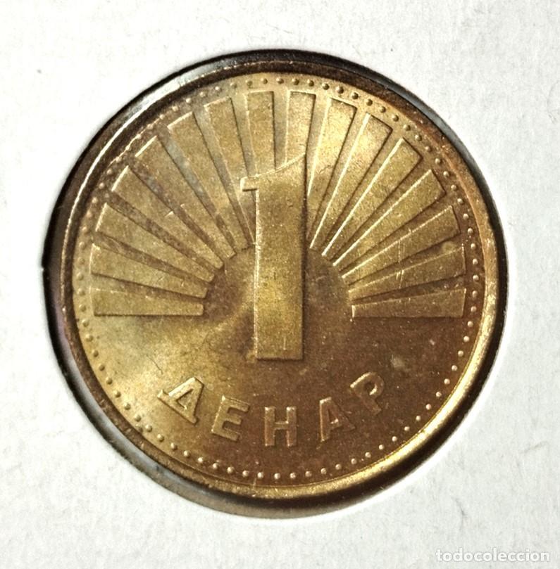 Material numism&aacute;tico: EUROPA . MACEDONIA . 1 DENARI 2001 . SIN CIRCULAR - Foto 2