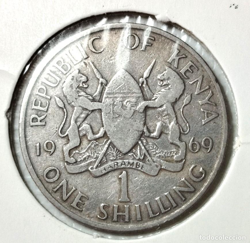 Material numism&aacute;tico: AFRICA . KENIA - 1 SHILLING 1969 - Foto 2