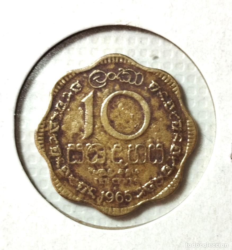Material numism&aacute;tico: ASIA . SRY LANKA . CEYLAN . 10 CENTS 1965 - Foto 2
