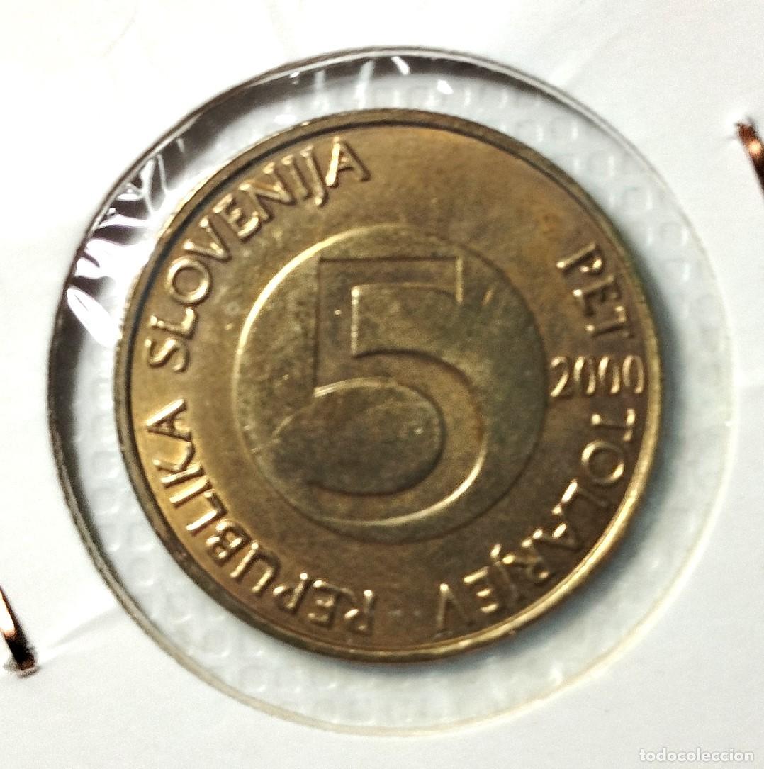 Material numism&aacute;tico: EUROPA . ESLOVENIA . 5 TOLARJEV 2000 . SIN CIRCULAR - Foto 2