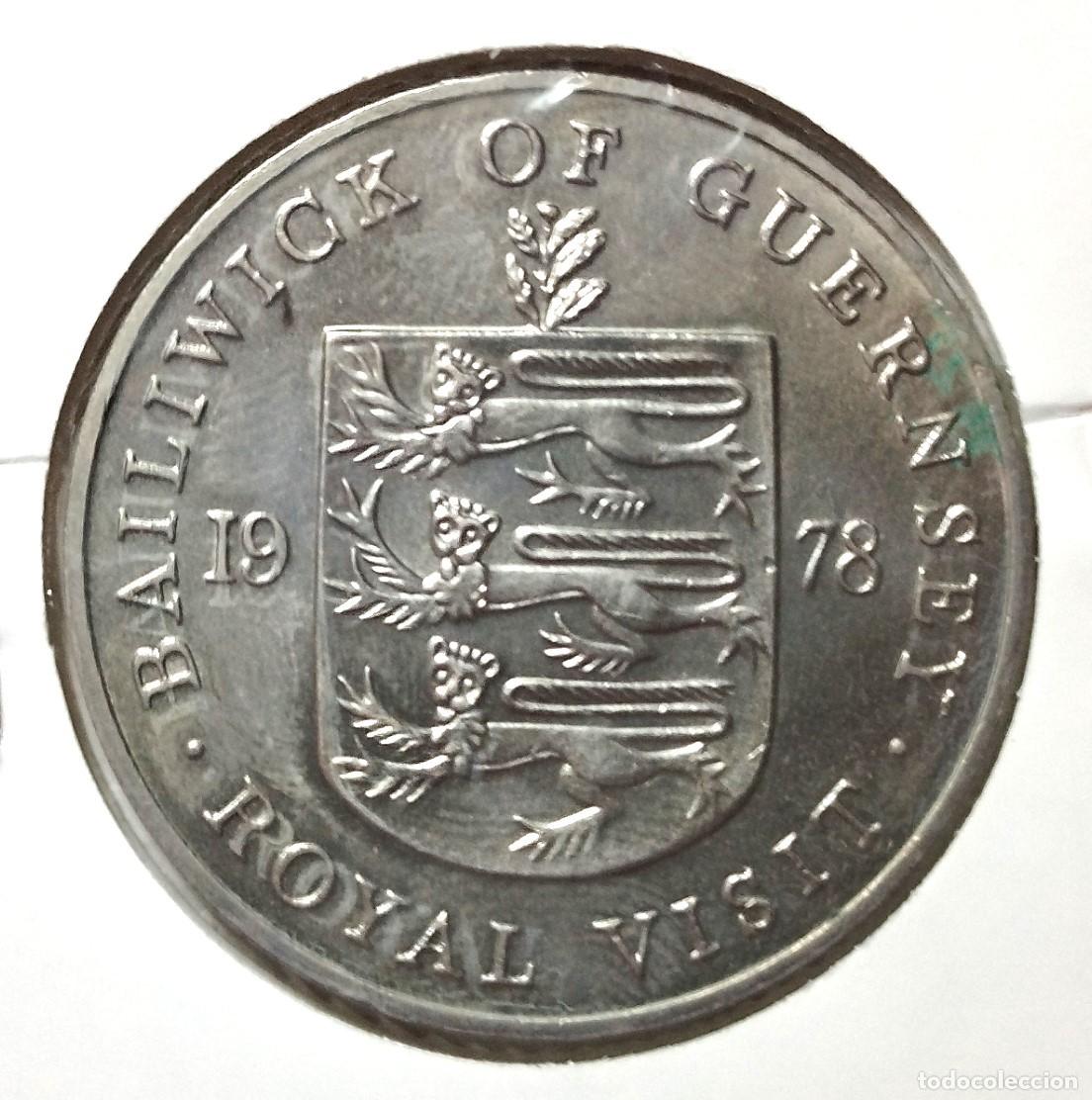 Material numism&aacute;tico: EUROPA . GUERNESEY . 25 PENCE 1978 - Foto 2
