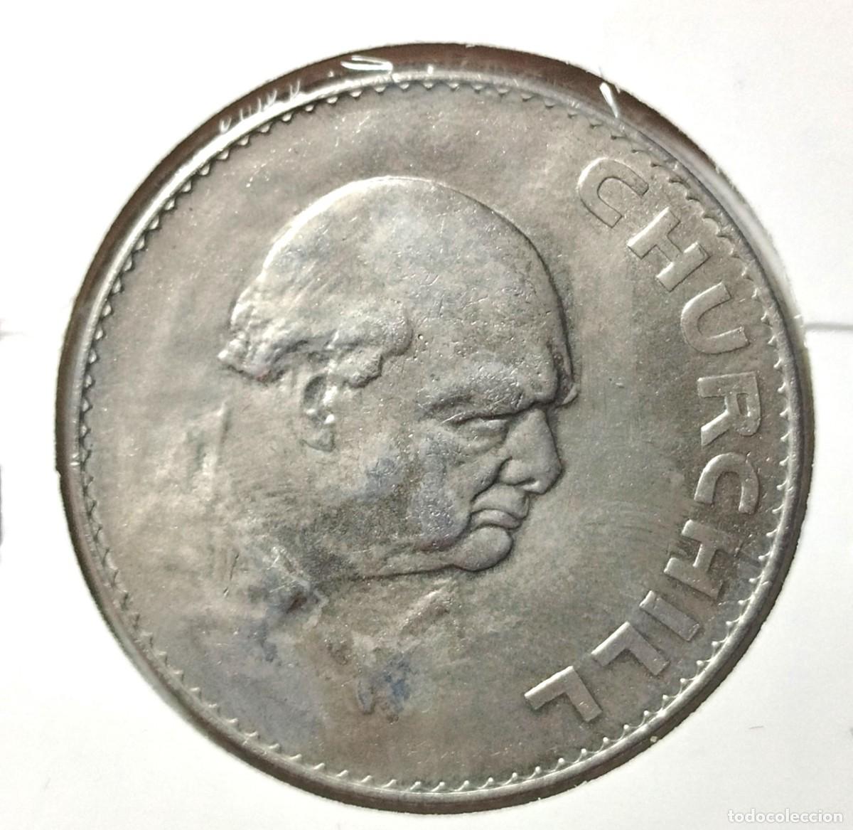 Material numism&aacute;tico: EUROPA . INGLATERRA . 1 CROWN 1965 . SIN CIRCULAR - Foto 2