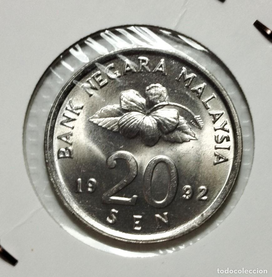Material numism&aacute;tico: ASIA . MALASIA . 20 SEN 1992 . SIN CIRCULAR - Foto 2