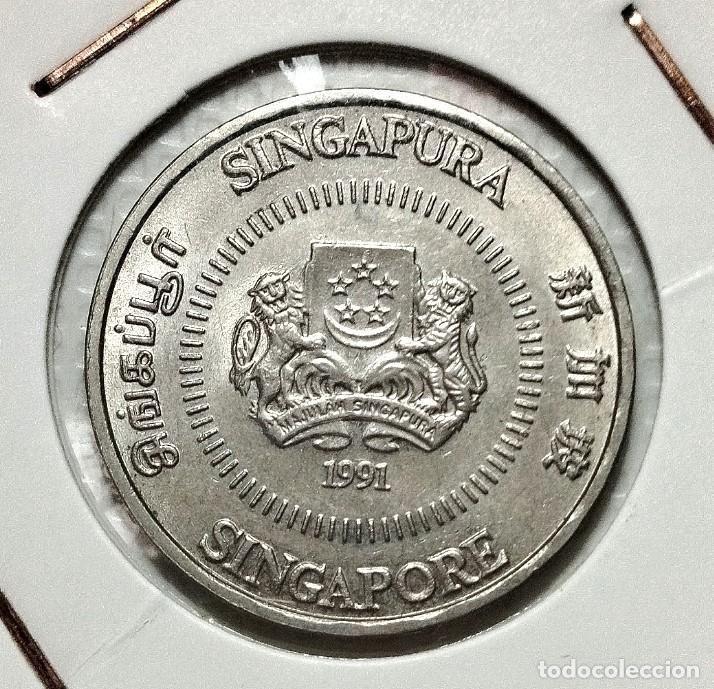 Material numism&aacute;tico: ASIA . SINGAPUR . 50 CENTS 1991 . SIN CIRCULAR - Foto 1