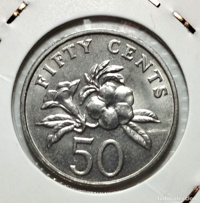 Material numism&aacute;tico: ASIA . SINGAPUR . 50 CENTS 1991 . SIN CIRCULAR - Foto 2