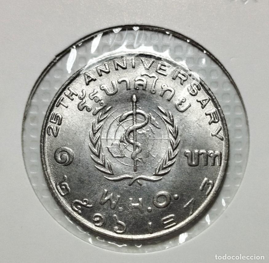 Material numism&aacute;tico: ASIA . TAILANDIA . 1 BAHT 1973 . SIN CIRCULAR - Foto 2