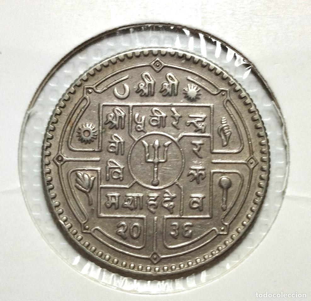 Material numism&aacute;tico: ASIA . NEPAL . 1 RUPEE . 1966 . EXCEKENTE - Foto 2