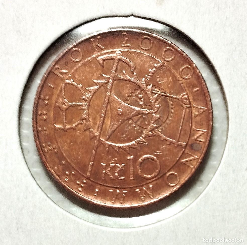 Material numism&aacute;tico: EUROPA . REP&Uacute;BLICA CHECA . 10 KORUN 2000 . EXCELENTE - Foto 2