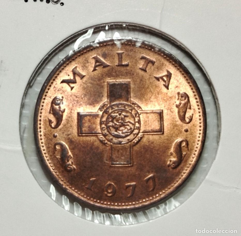 Material numism&aacute;tico: EUROPA . MALTA . 1 CENT 1977 . SIN CIRCULAR - Foto 1