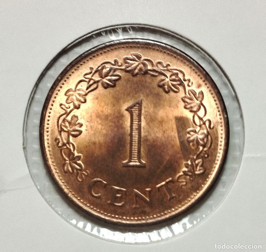 Material numism&aacute;tico: EUROPA . MALTA . 1 CENT 1977 . SIN CIRCULAR - Foto 2