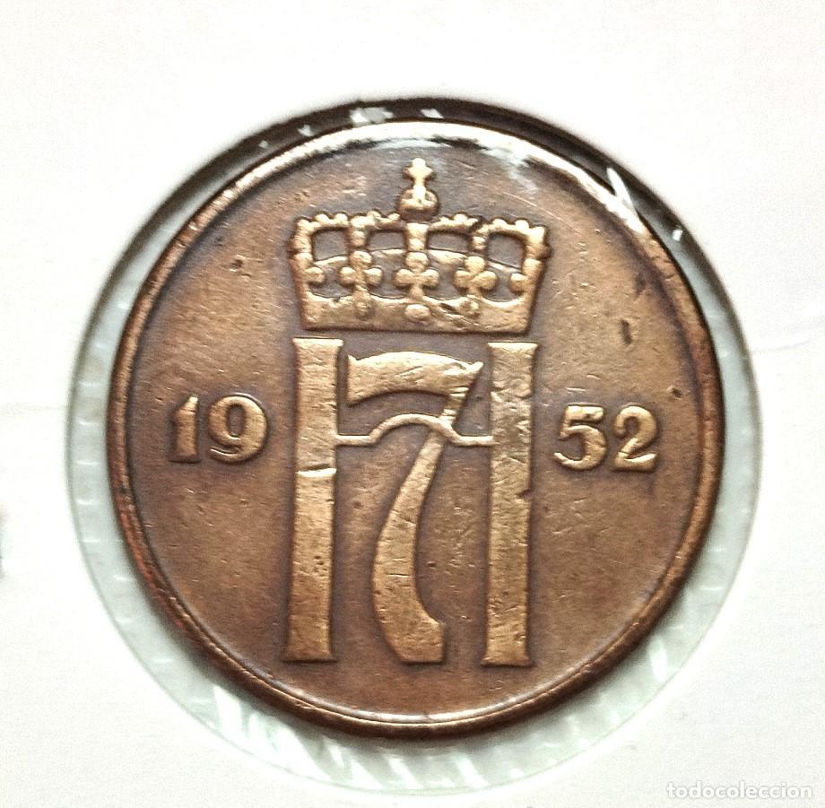Material numism&aacute;tico: EUROPA . NORUEGA . 5 ORE 1952 - Foto 2