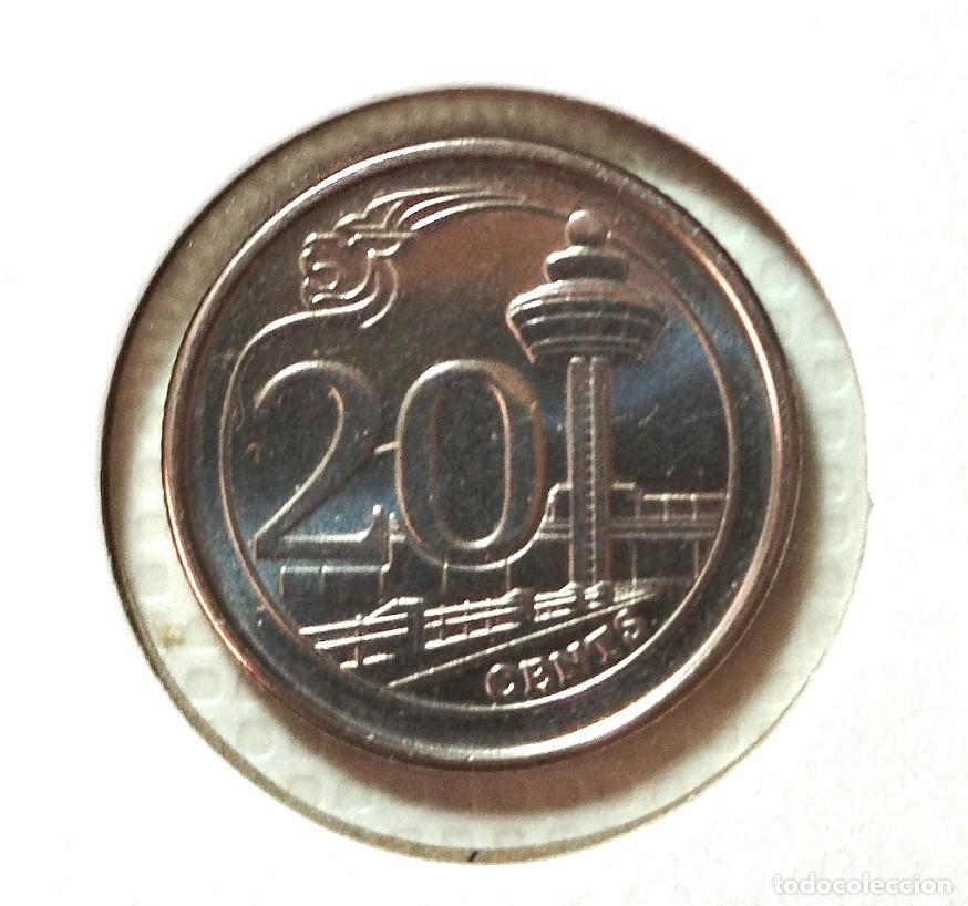 Material numism&aacute;tico: ASIA . SINGAPUR . 20 CENTS 2017 . SIN CIRCULAR - Foto 2