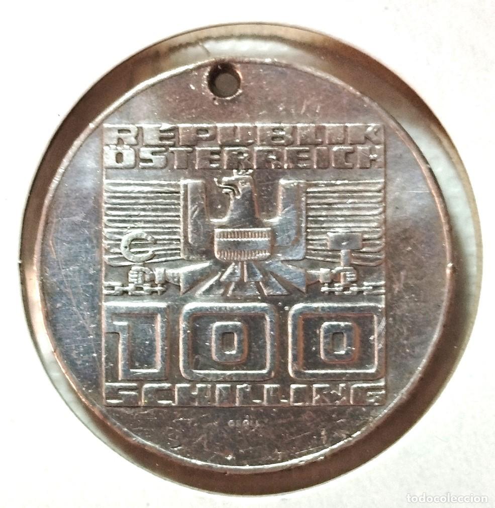 Material numism&aacute;tico: EUROPA . AUSTRIA . 100 SHILLING 1975 . PLATA - Foto 2