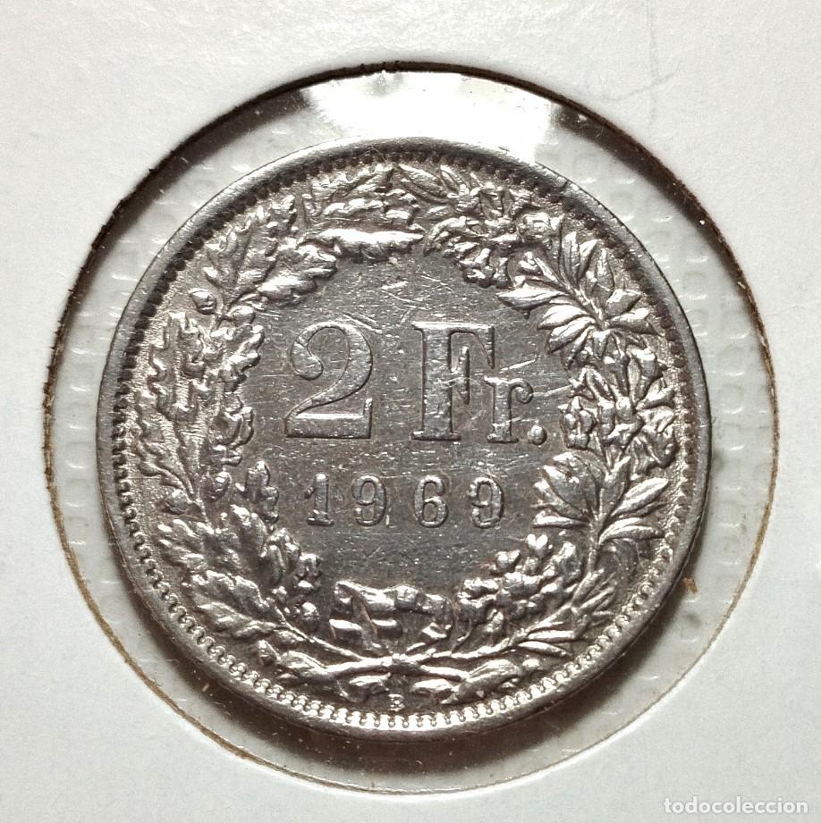 Material numism&aacute;tico: EUROPA . SUIZA . 2 FRANCOS 1969 - Foto 2