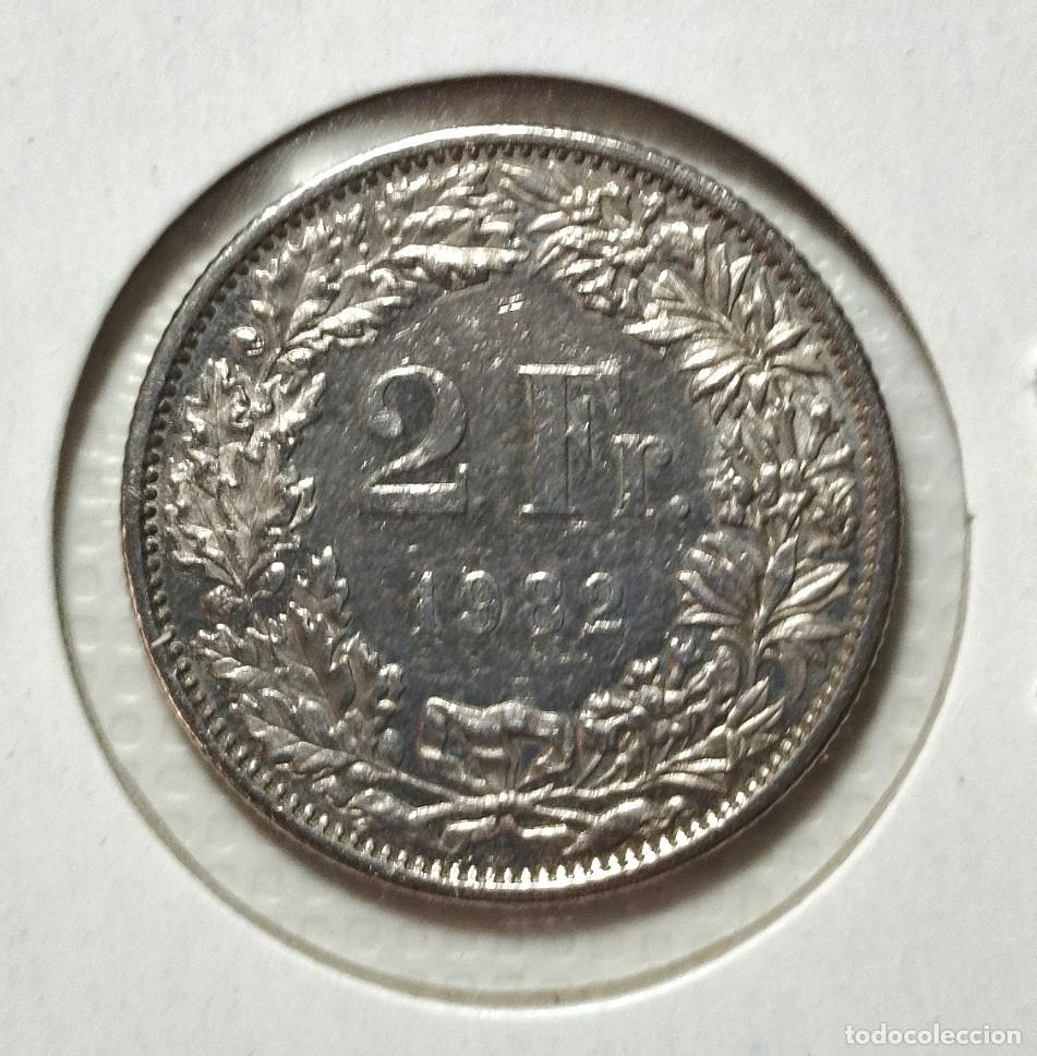 Material numism&aacute;tico: EUROPA . SUIZA . 2 FRANCOS 1982 . EXCELENTE - Foto 2