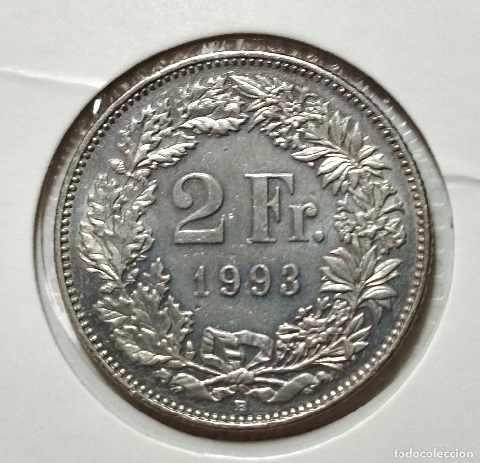 Material numism&aacute;tico: EUROPA . SUIZA . 2 FRANCOS 1993 . EXCELENTE - Foto 2