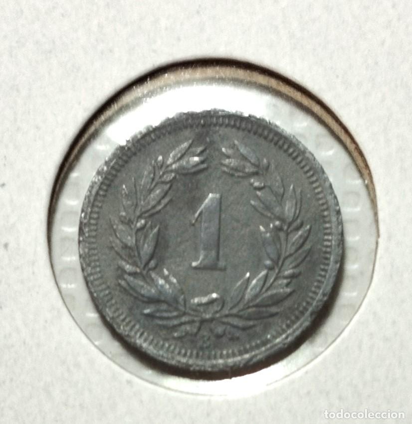 Material numism&aacute;tico: EUROPA . SUIZA . 1 RAPPEN 1942 . - Foto 2