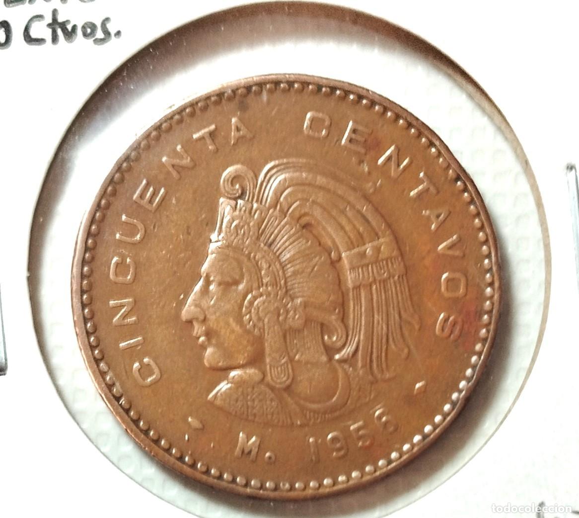 Material numism&aacute;tico: AMERICA . MEXICO . 50 CENTAVOS 1956 . EXCELENTE - Foto 1